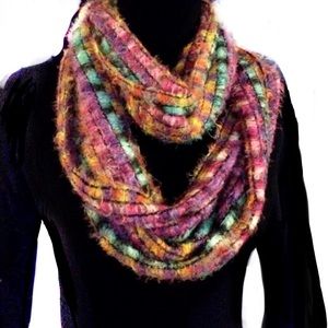 super soft infinity loop scarf  in multi color